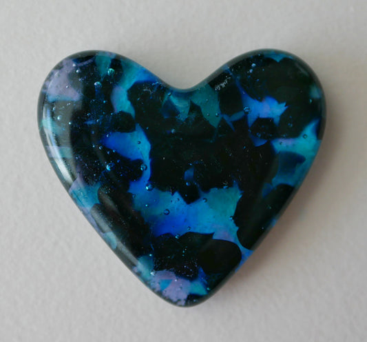 Blue with Hint of Purple Pocket Heart