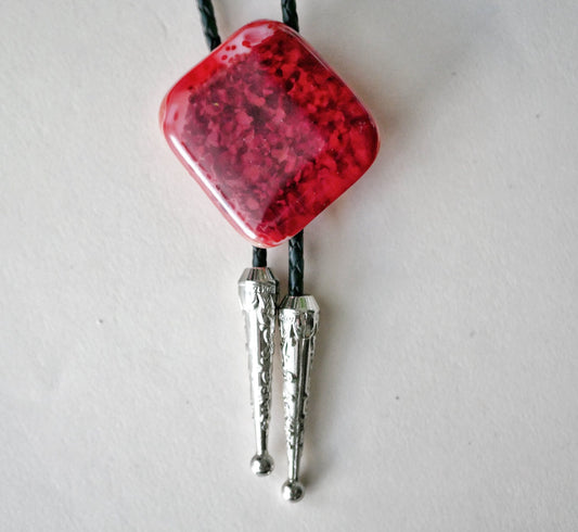 Mottled Red Bolo Tie #5