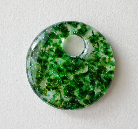 Round Pendant: Aventurine and Greens (PENDANT ONLY)