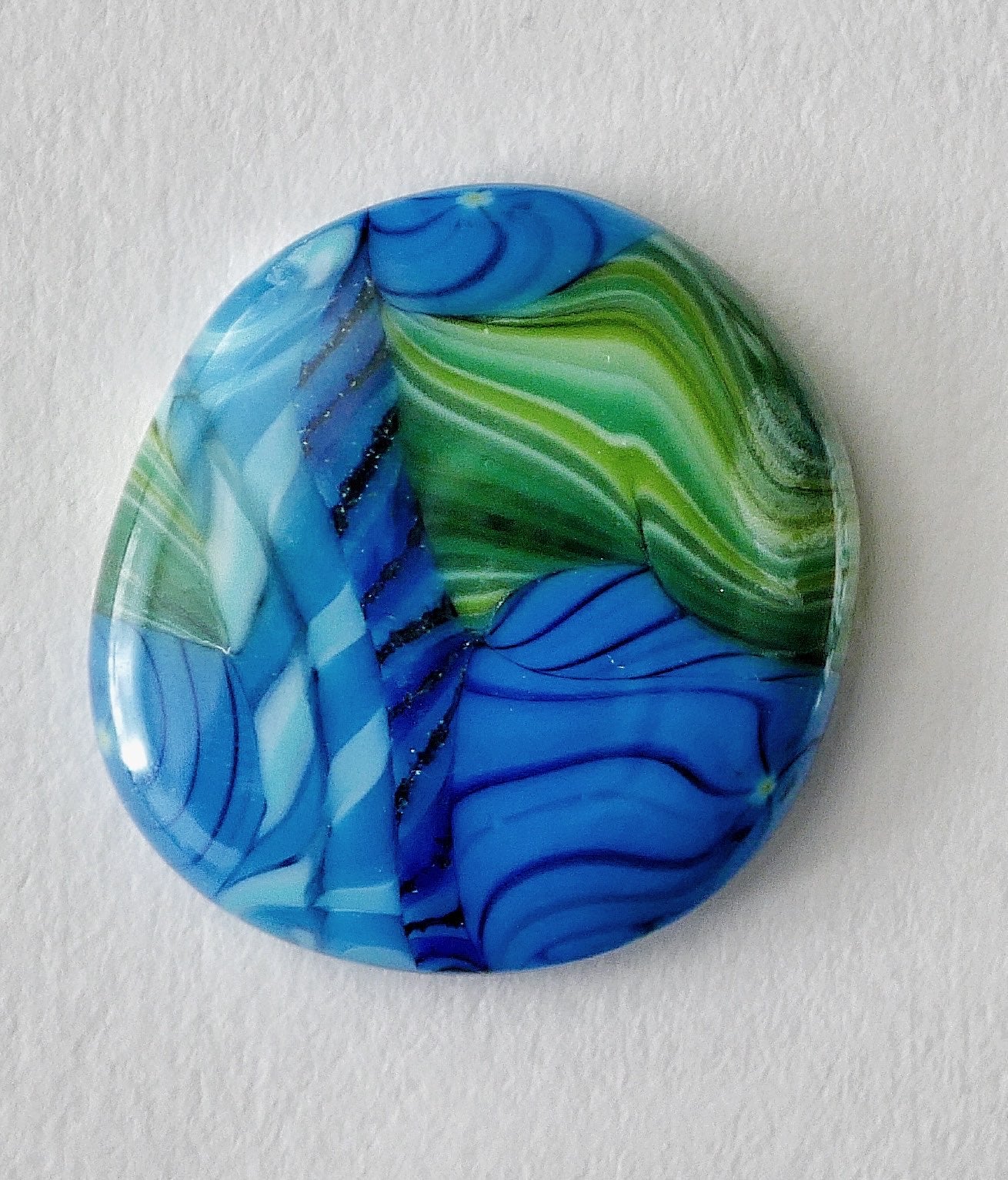 Blob Worry Stone: Collage #17