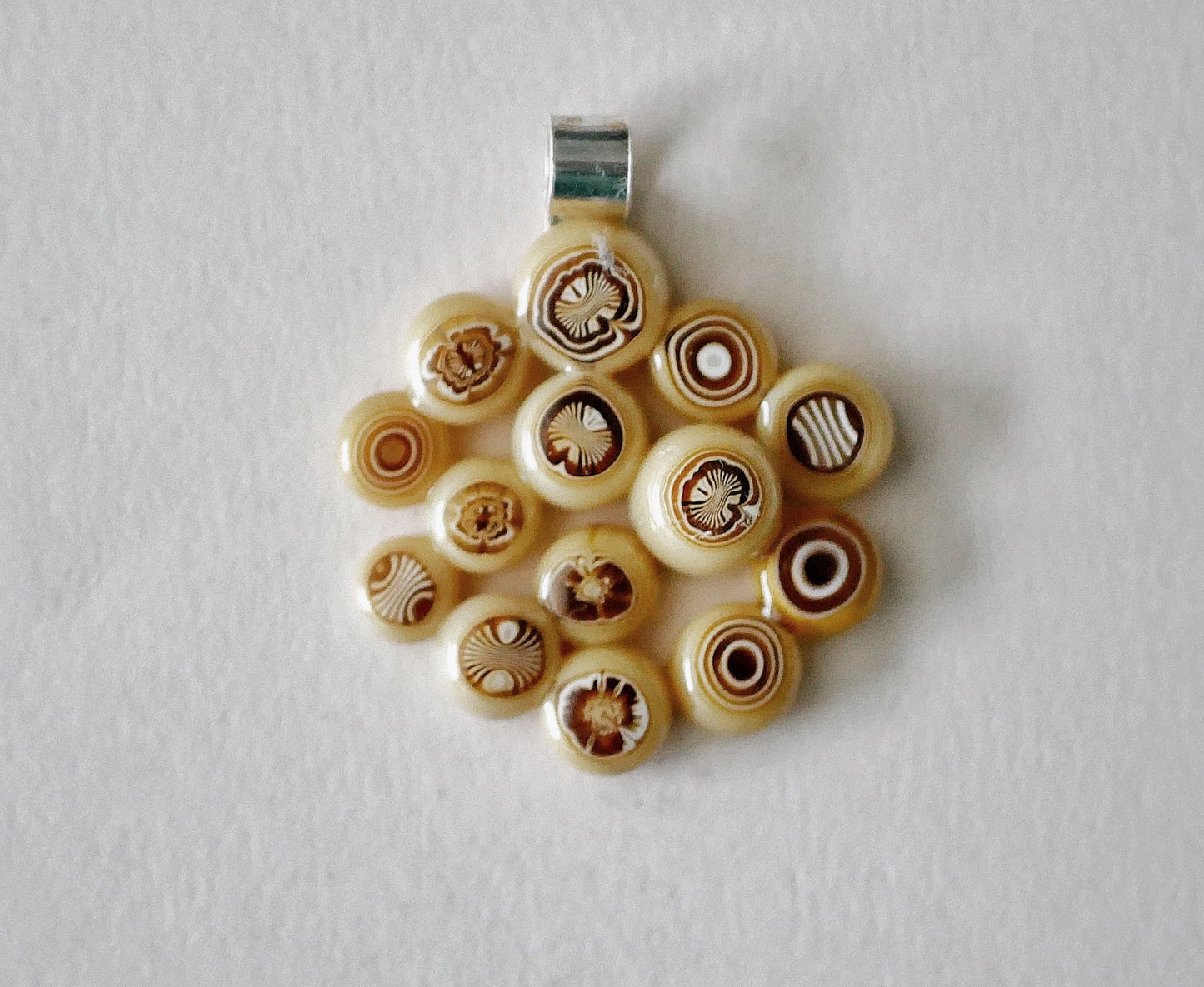 Tan Cluster Pendant (Sterling Silver) (PENDANT ONLY)