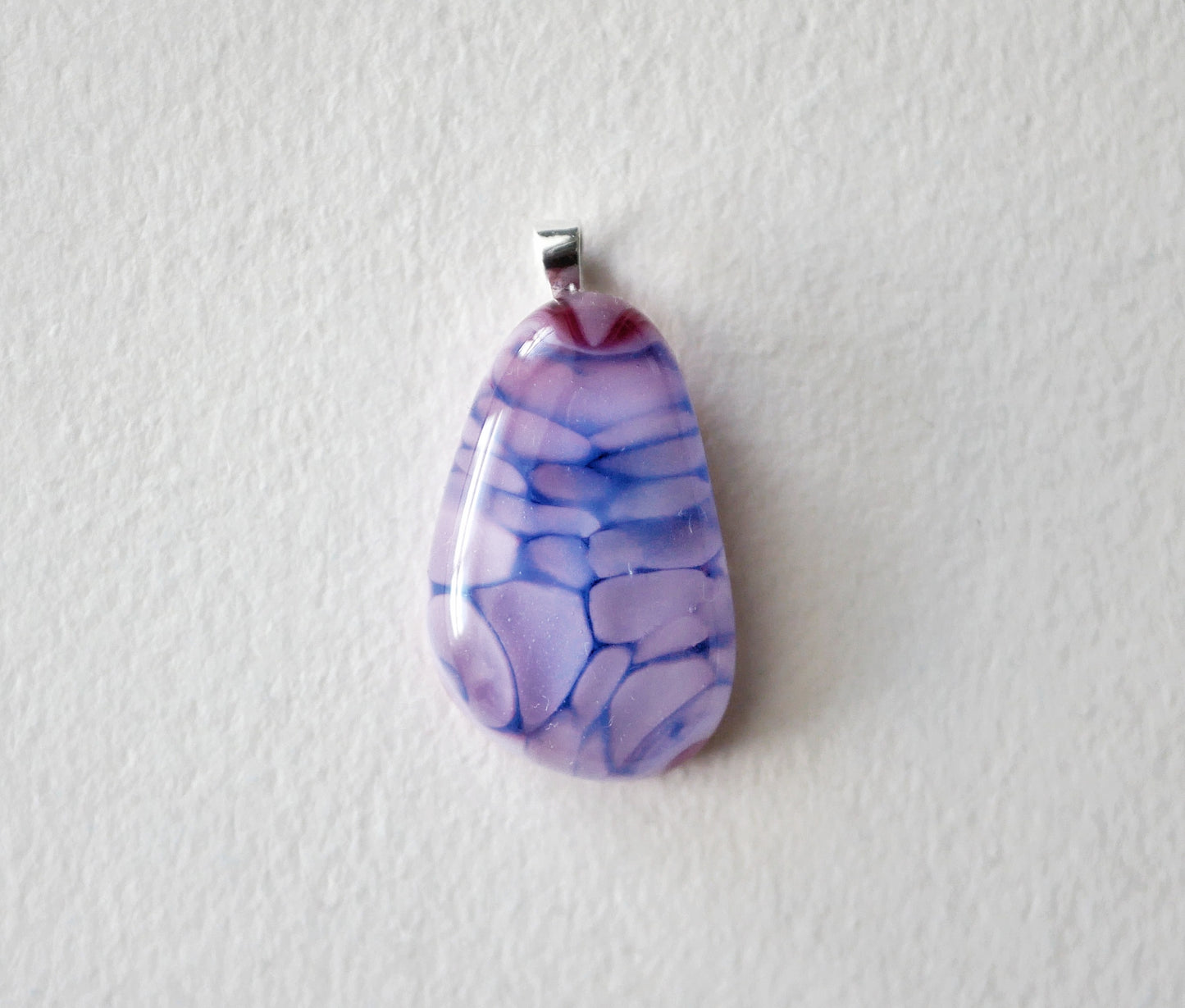 Pink and Blue Dragonskin Pendant #1 (Sterling Silver) (PENDANT ONLY)