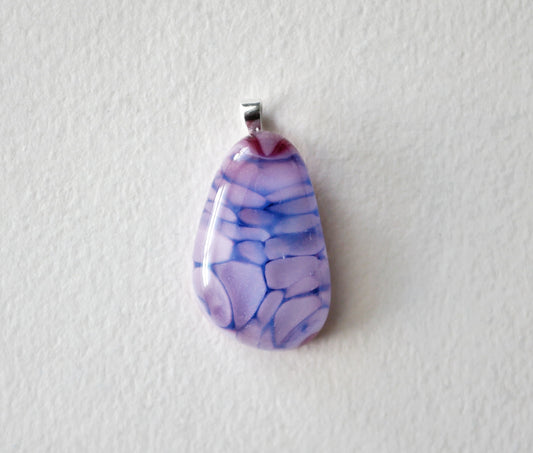 Pink and Blue Dragonskin Pendant #1 (Sterling Silver) (PENDANT ONLY)