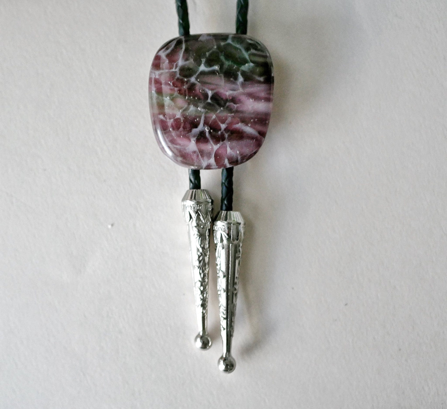 Magenta and Green Dragonskin Bolo Tie #1
