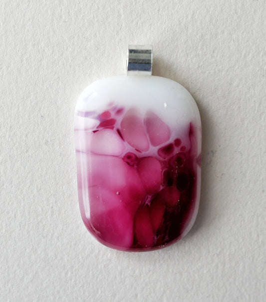 Dark Pink Pendant #4 (Sterling Silver) (PENDANT ONLY)