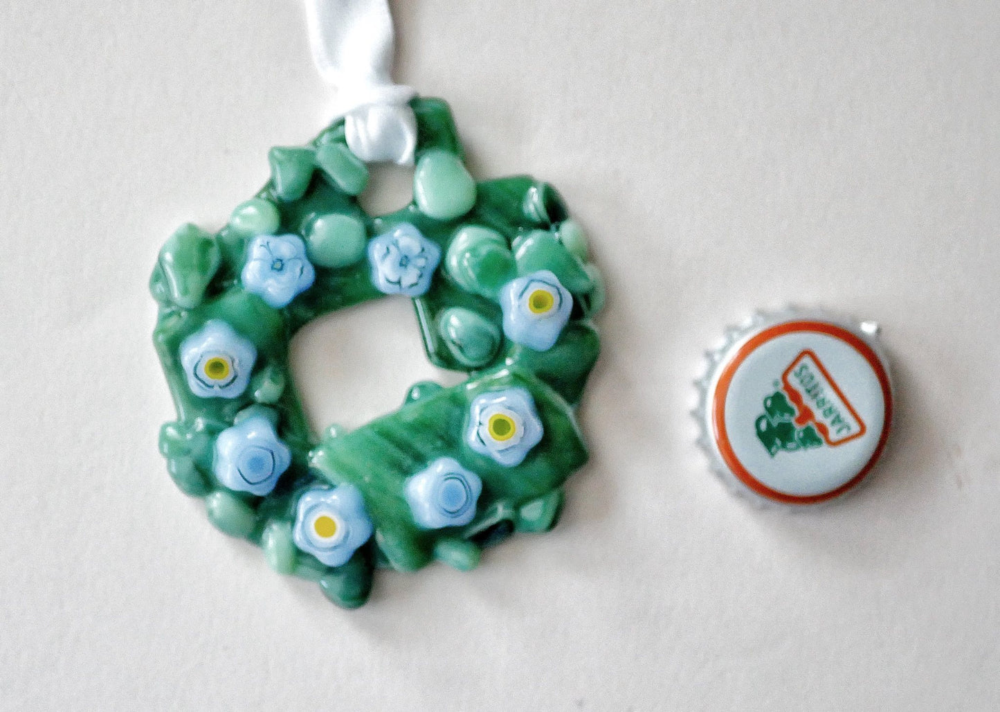 Bumpy Wreath with Periwinkle Floral Ornaments (Small)