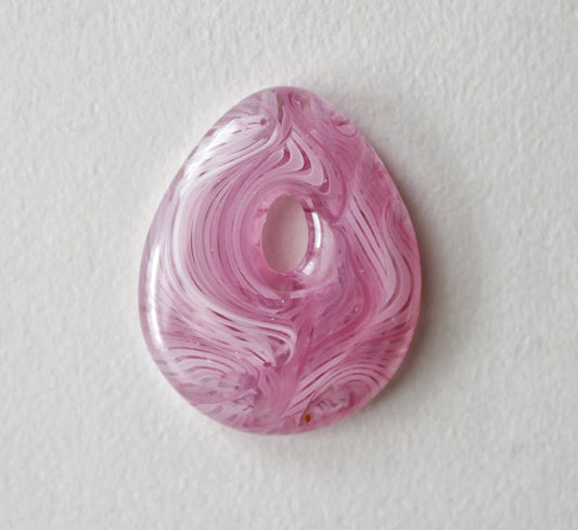 Teardrop Pendant: Pink Swirl (PENDANT ONLY)