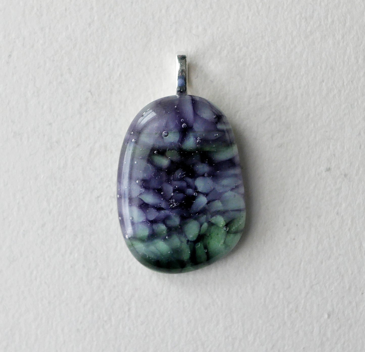 Purple and Green Dragonskin Pendant #1 (Base Metal) (PENDANT ONLY)