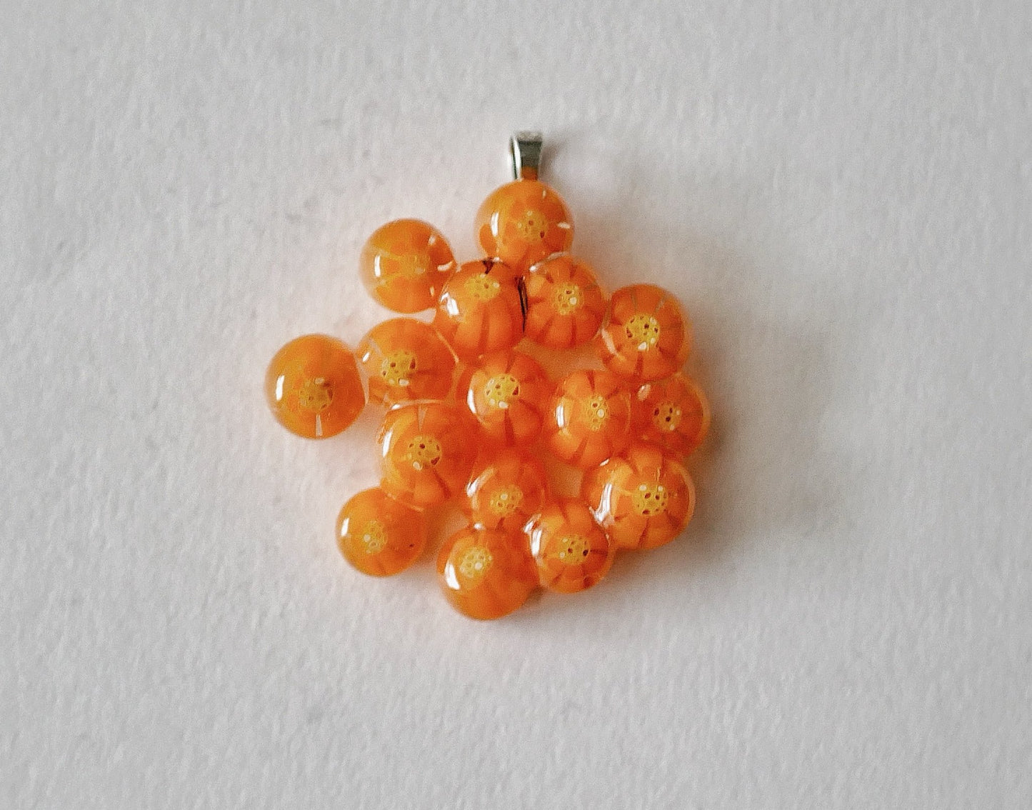 Orange Cluster Pendant (Sterling Silver) (PENDANT ONLY)