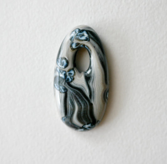 Oval Pendant: Brown Spectral Squiggles #2 (PENDANT ONLY)