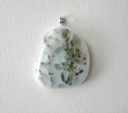 Mottled Grey Pendant #1 (Sterling Silver) (PENDANT ONLY)