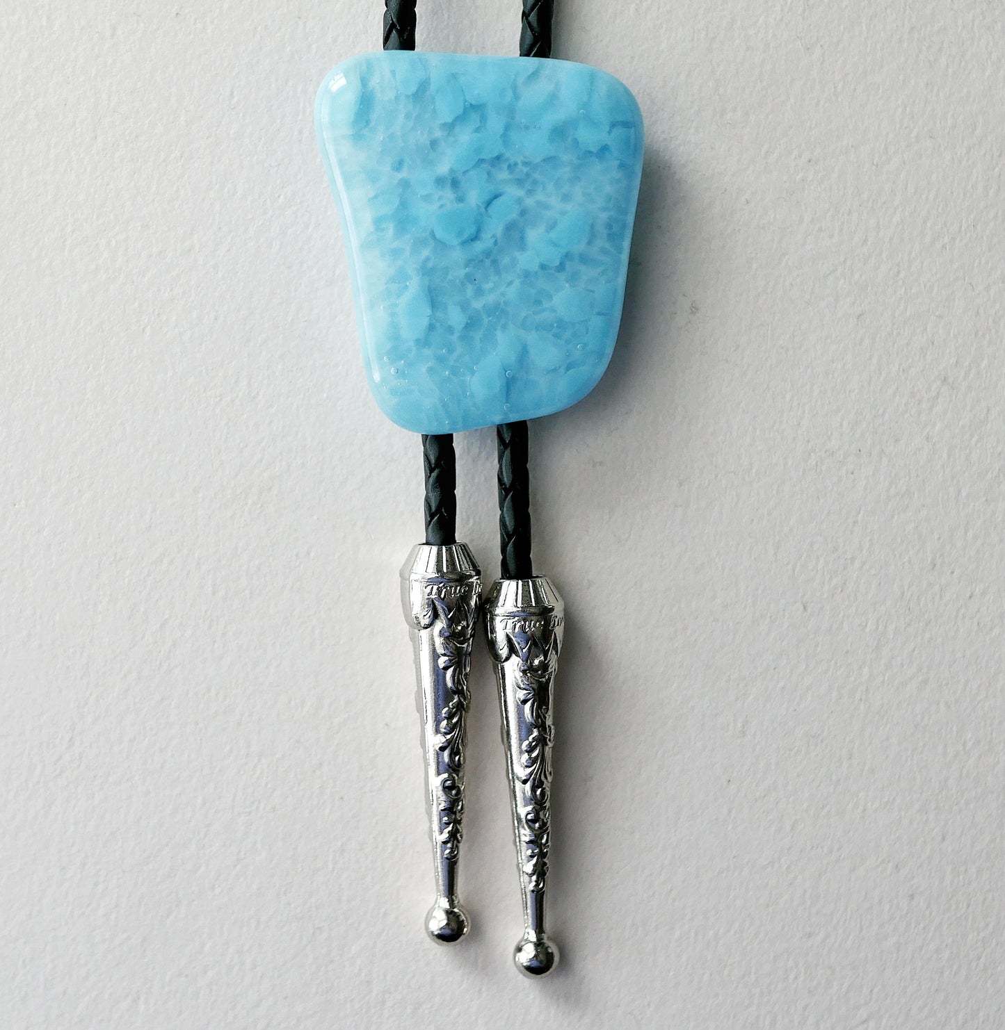Mottled Sky Blue Bolo Tie #2