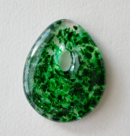 Teardrop Pendant: Mottled Aventurine and Greens (PENDANT ONLY)