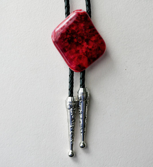 Mottled Red Bolo Tie #1