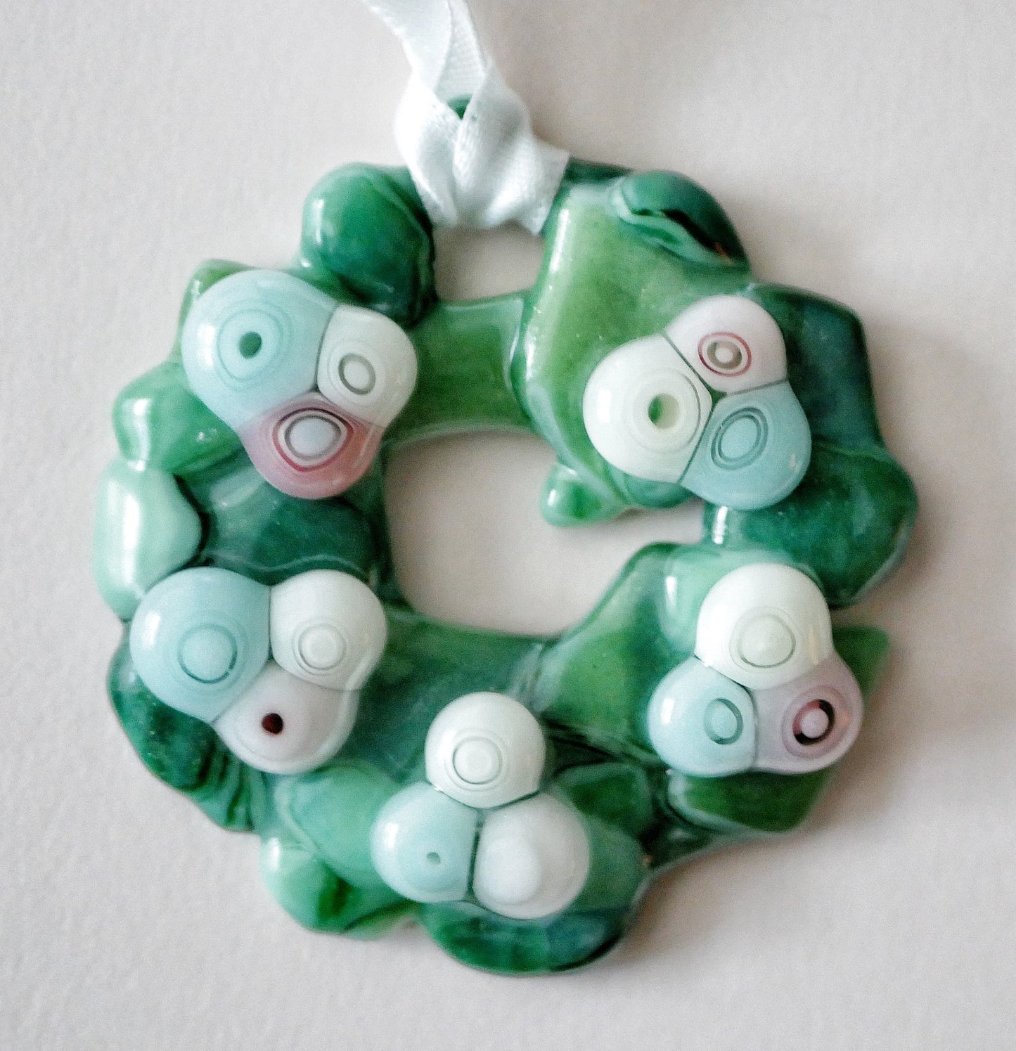 Bumpy Wreath with Trans Pride Cluster Ornaments (Small)