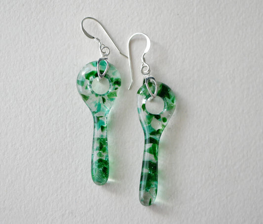 Dangly Green Earrings