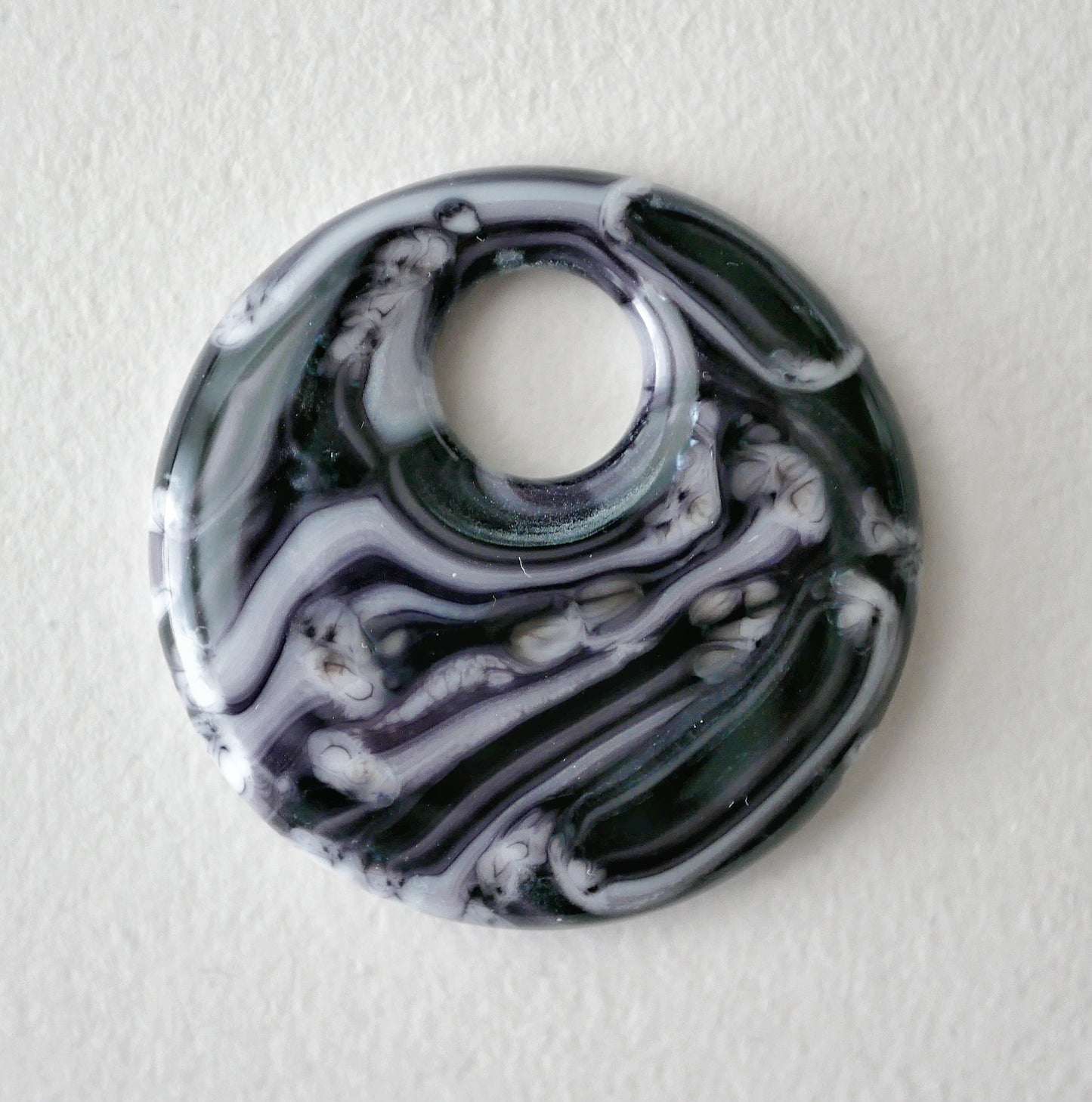 Round Pendant: Purple Spectral Squiggles #2 (PENDANT ONLY)