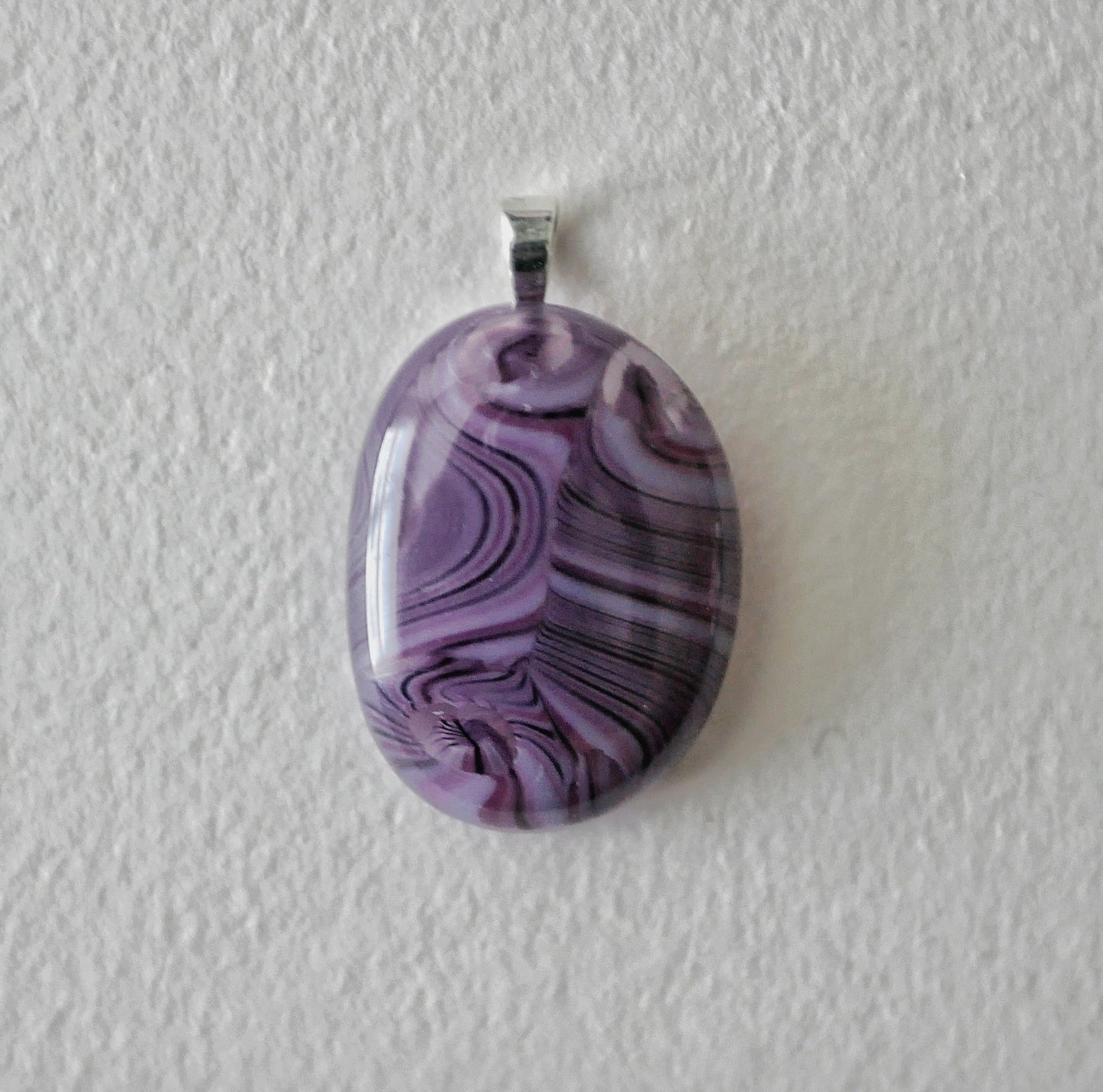 Swirling Purple Pendant (Sterling Silver) (PENDANT ONLY)
