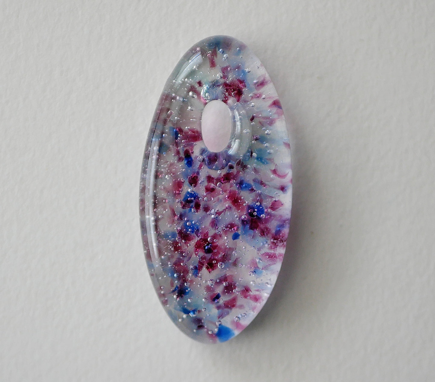 Oval Pendant: Pink and Blue (PENDANT ONLY)