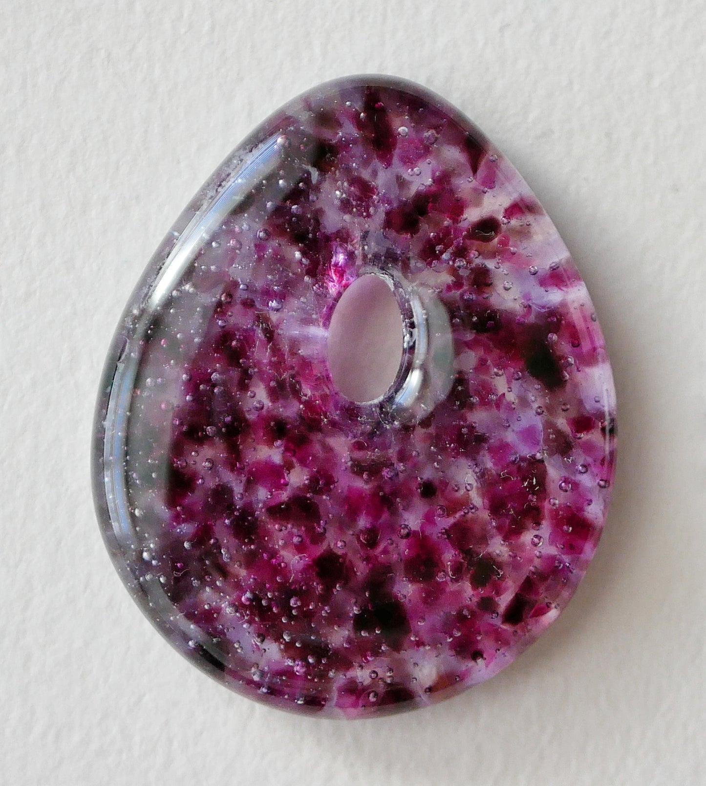 Teardrop Pendant: Mottled Purple (PENDANT ONLY)