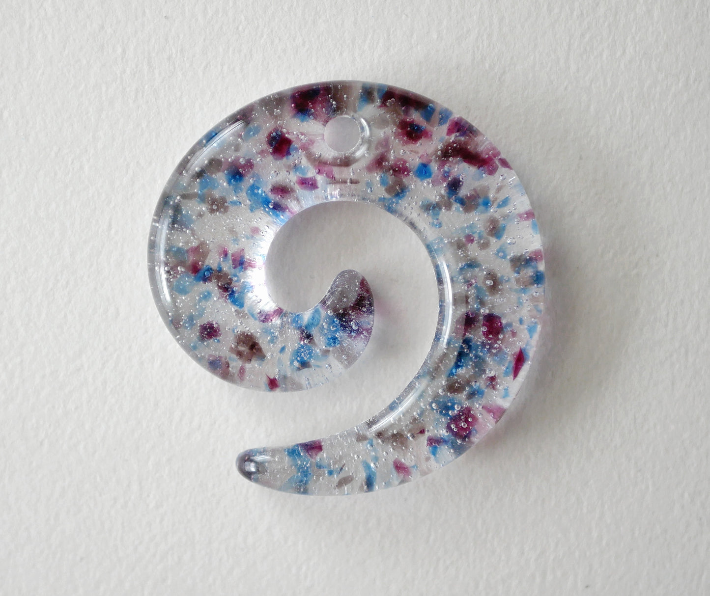 Spiral Pendant: Bi Pride Confetti (PENDANT ONLY)