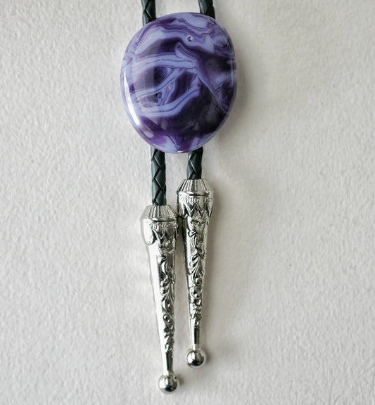 Swirling Purple Bolo Tie
