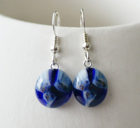 Blue Dangly Earrings #1