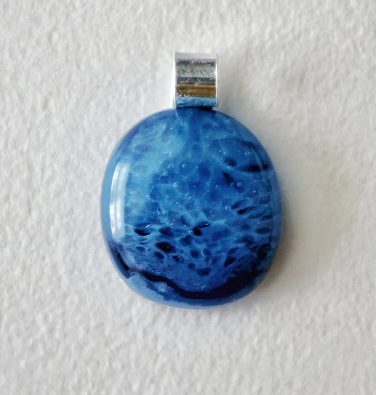 Lacy Blue Pendant #2 (Sterling Silver) (PENDANT ONLY)