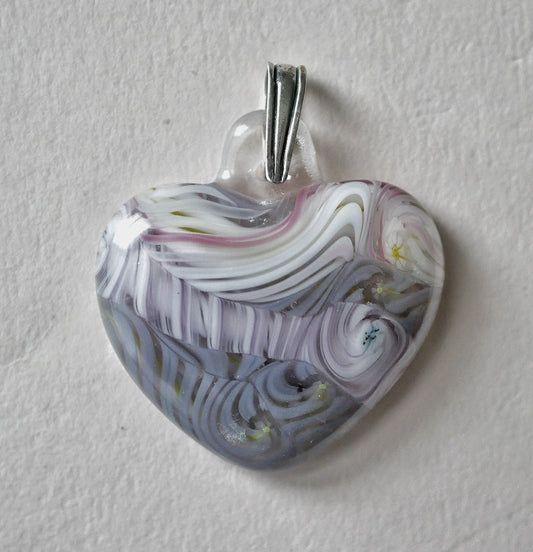 Heart Pendant: Collage #2 (Sterling Silver) (PENDANT ONLY)
