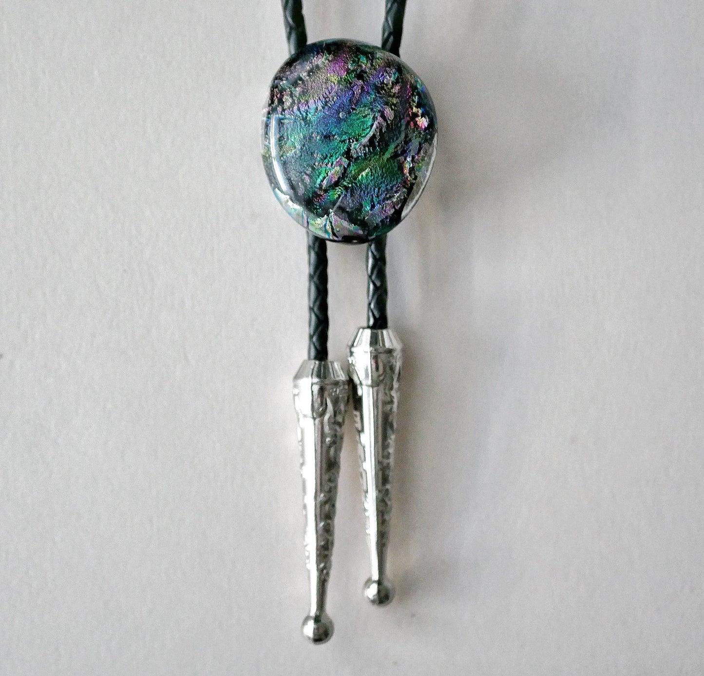 Dichroic Cool Color Bolo Tie #5