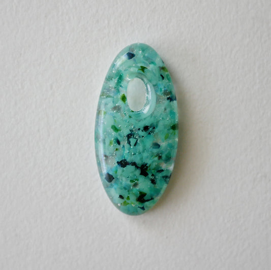 Oval Pendant: Teal Medley (PENDANT ONLY)