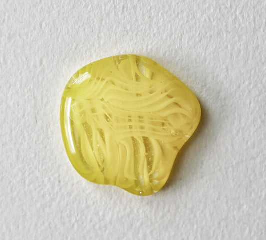 Blob Worry Stone: Yellow Swirl #1