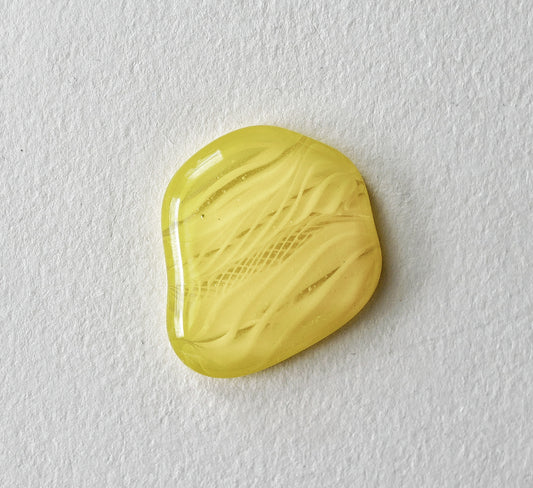 Blob Worry Stone: Yellow Swirl #2