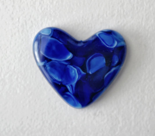 Blue Opaque Pocket Heart