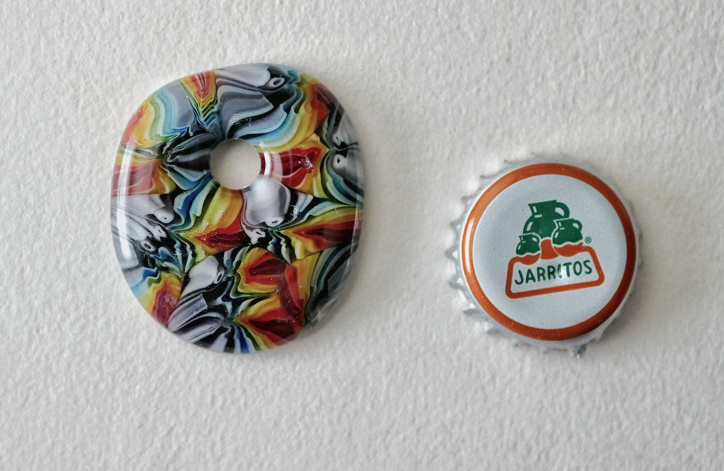 Rainbow Blob Pendant with Hole #6 (PENDANT ONLY)