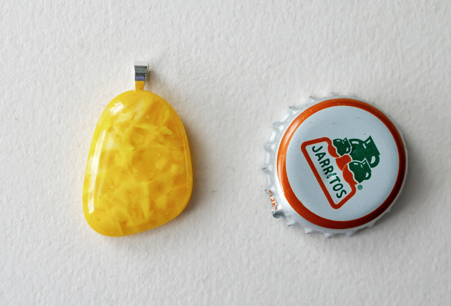 Mottled Yellow Pendant #3 (Sterling Silver) (PENDANT ONLY)