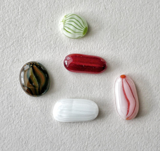 Mixed 5 Piece Scrappy Cabochon Set #2