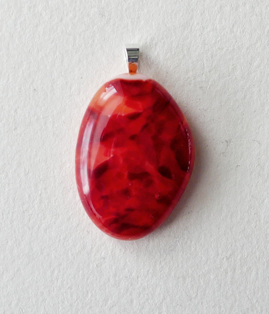 Speckled Red Pendant #2 (Sterling Silver) (PENDANT ONLY)