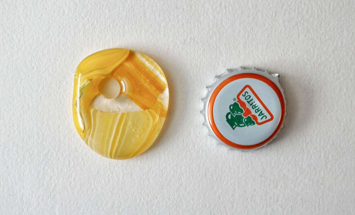 Yellow Blob Pendant with Hole #2 (PENDANT ONLY)