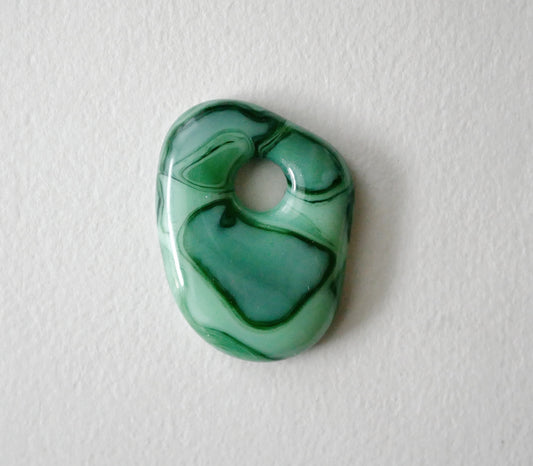 Green Blob Pendant with Hole #1 (PENDANT ONLY)