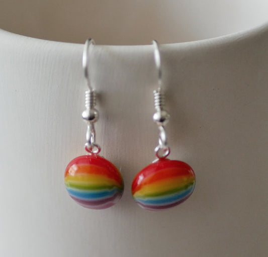 Rainbow Dangly Earrings