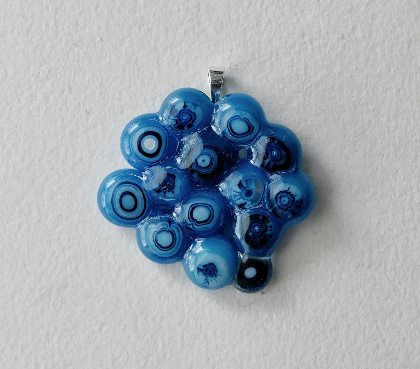 Dark Blue Cluster Pendant #1 (Sterling Silver) (PENDANT ONLY)