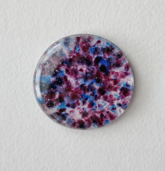 Round Worry Stone: Bi Pride Confetti