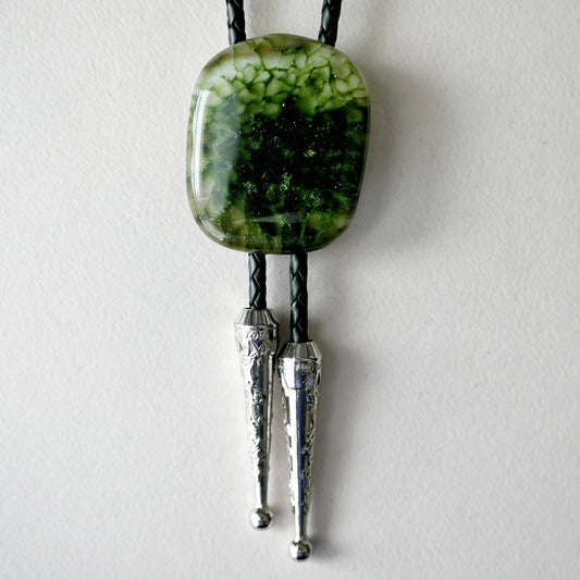 Green Aventurine and Brown Dragonskin Bolo Tie #2