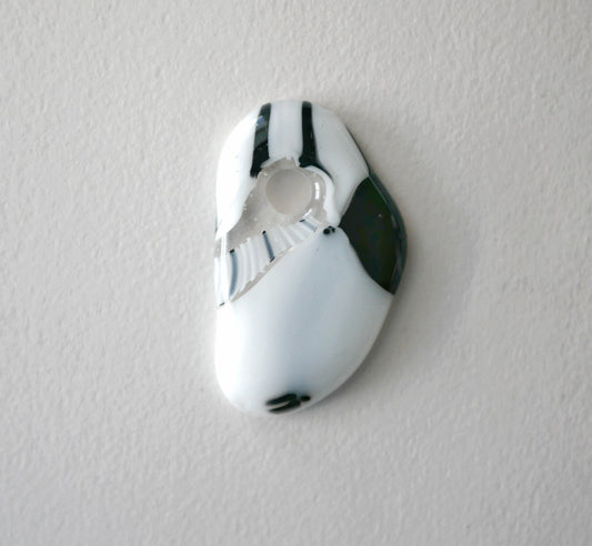 Black and White Blob Pendant with Hole #1 (PENDANT ONLY)