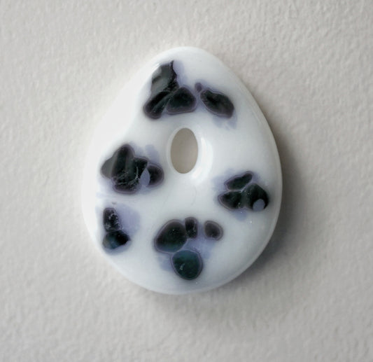 Purple and White Teardrop Pendant (PENDANT ONLY)