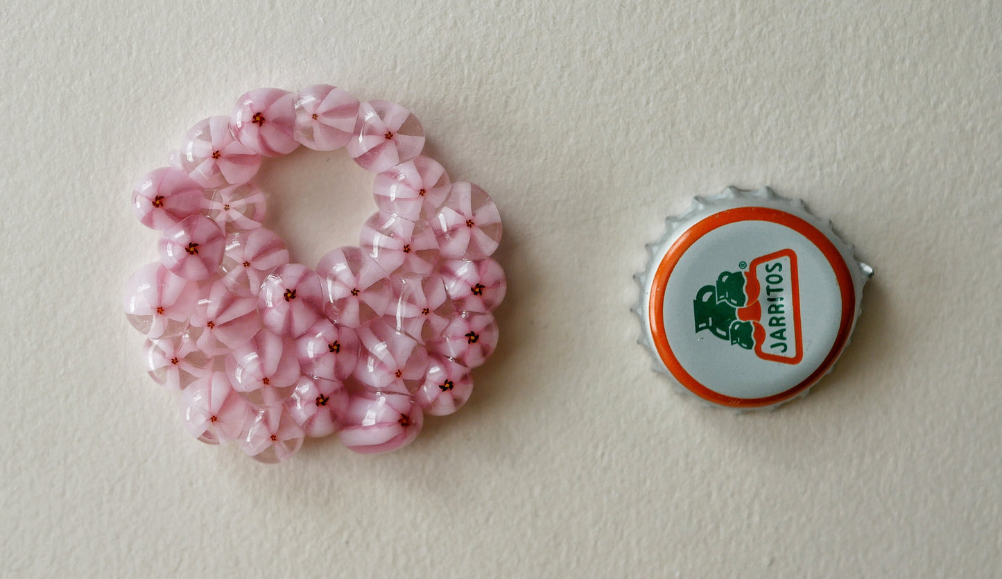 Pink Murrine Cluster Pendant With Hole (PENDANT ONLY)