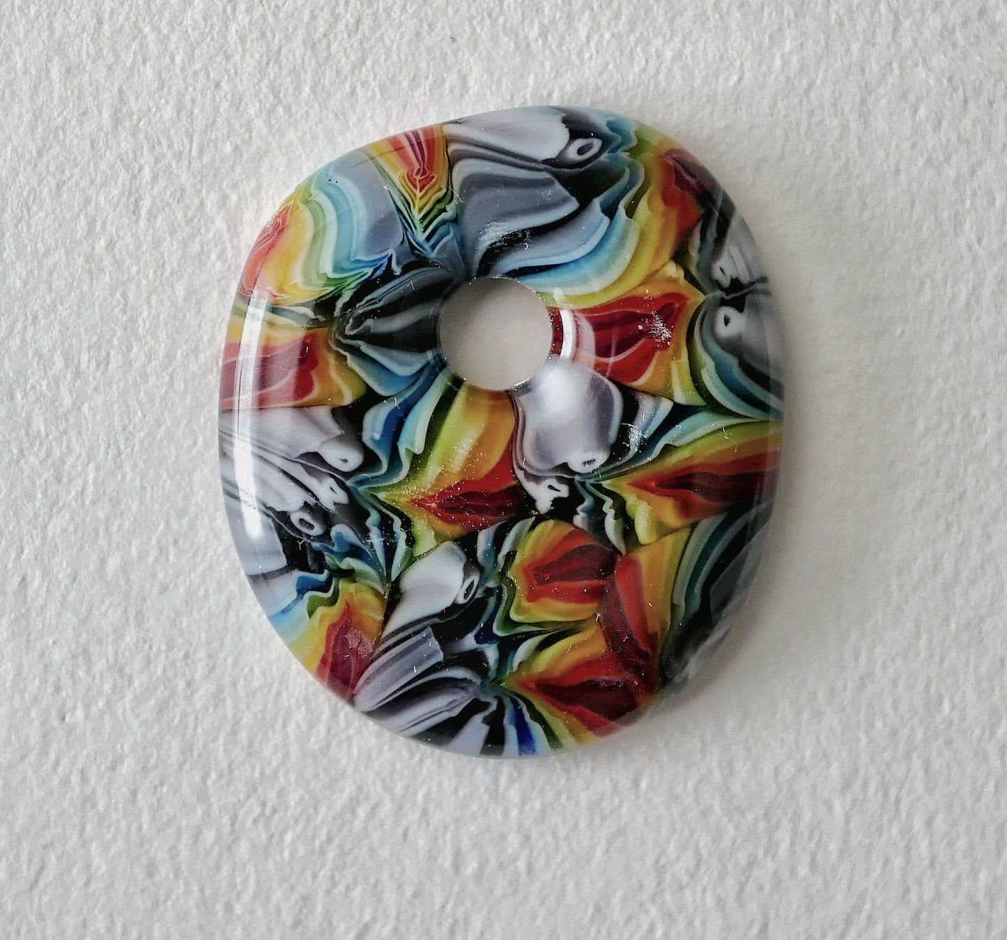Rainbow Blob Pendant with Hole #6 (PENDANT ONLY)
