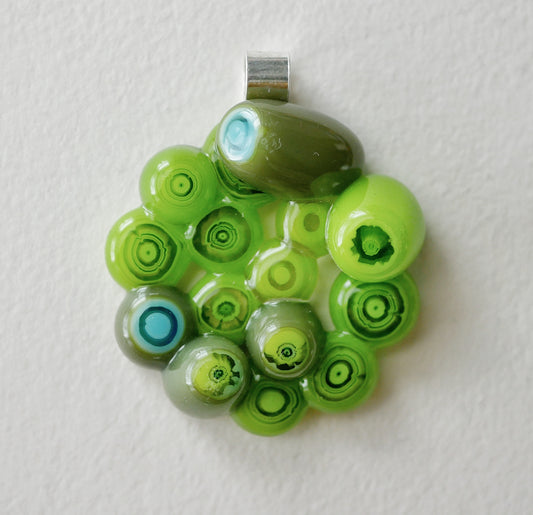 Mixed Greens Cluster Pendant (Sterling Silver) (PENDANT ONLY)