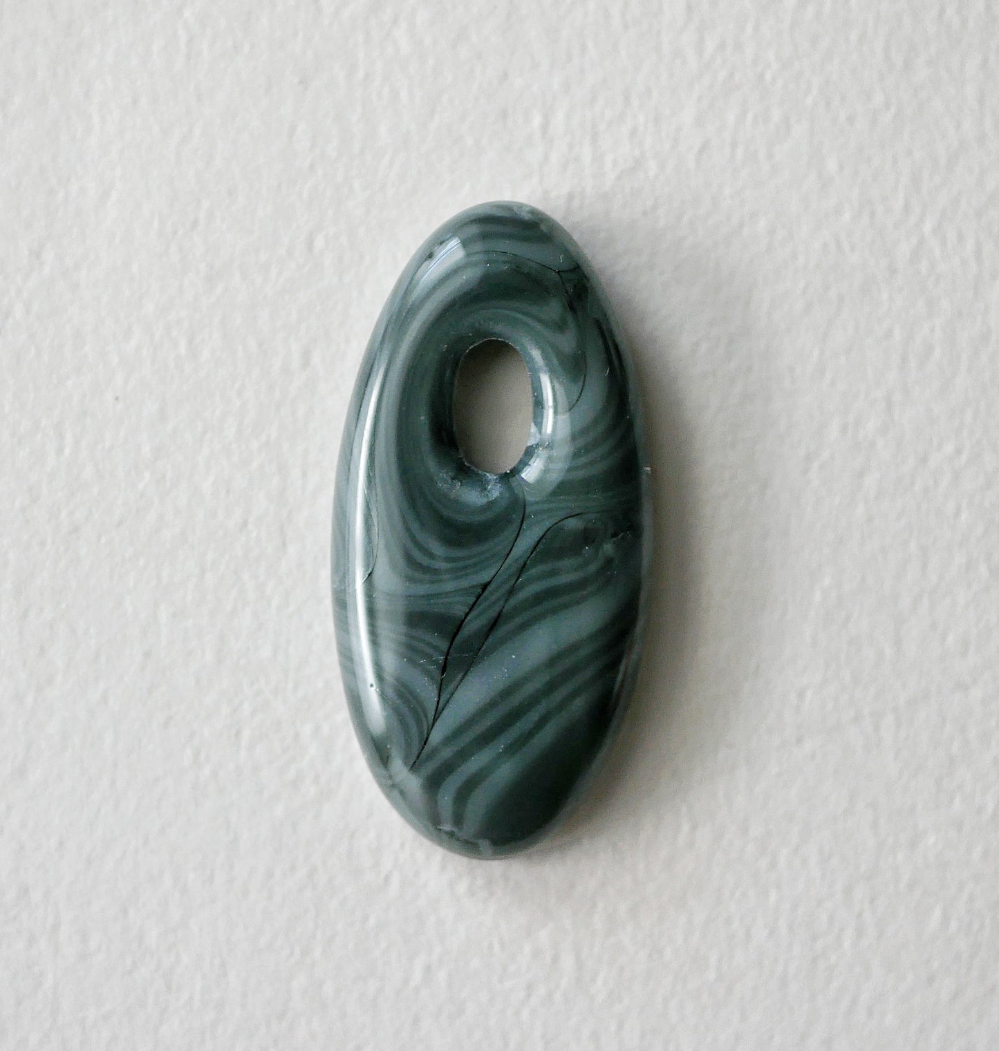 Oval Pendant: Grey Swirl (PENDANT ONLY)